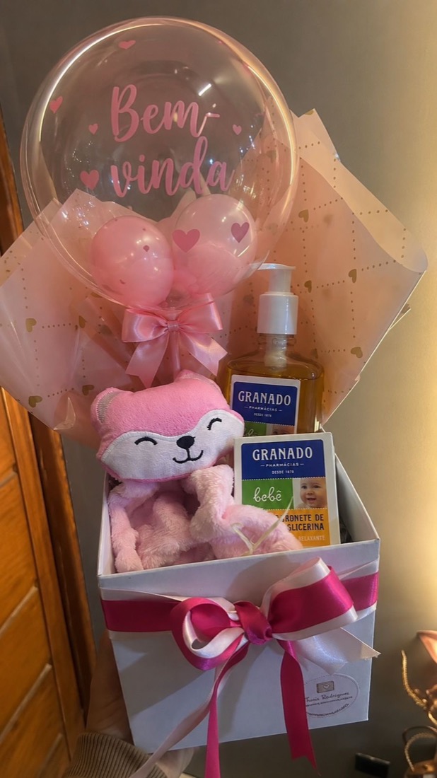 Box Maternidade Bem-vinda com pelúcia